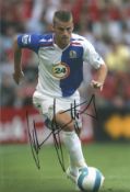 David Bentley signed 12x8 inch colour photo pictured while playing for Blackburn Rovers. Good