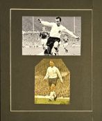 Jimmy Greaves Signed Magazine Cutting, Mounted with black and white photo. Mount size Is 12 x 10
