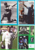 Cricket collection 4 items includes Mark Butcher 12x8 signed magazine photo, Alec Stewart signed