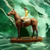 Arkle model statue Pat Taaffe Up number 6 Beswick Connoisseur Series. In excellent condition with