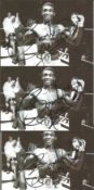 Boxing. Herol Bomber Graham Collection of 3 Signed 6 x 4 inch Black and White Photos. Good