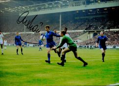 Alex Stepney signed colour Photo Approx. 12x8 Inch. Is an English former footballer who was