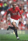 Danny Simpson signed 12x8 inch colour photo pictured while in action for Manchester United. Good