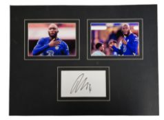 Football Romelu Lukaku Signed Signature Piece with Two 6x4 inch Colour Chelsea FC Photos, Mounted