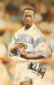 Queens Park Rangers FC Legend Clive Wilson Personally Signed 12x8 Colour Photo. Good condition.