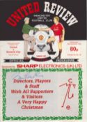 Bobby Charlton signed 1990 United Review programme. Signed on front cover. Good condition. All