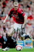 Darren Fletcher signed 12x8 inch colour photo pictured in action for Manchester United. Good