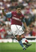 Gareth Barry signed 12x8 inch colour photo pictured in action for Aston Villa. Good condition. All