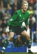 Joe Hart signed 12x8 inch colour photo pictured in action for Manchester City. Good condition. All