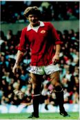Brian Kidd signed 12x8 inch colour photo pictured in action for Manchester United. Good condition.