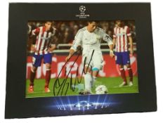 Football Cristiano Ronaldo 16x13 inch signed Champions League boxed photo display pictured in action