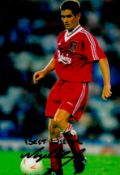 Nigel Clough signed 12x8 inch colour photo pictured in action for Liverpool. Good condition. All