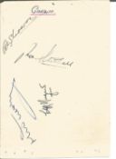 Cardiff City FC Vintage Autograph Album Page Circa 1950s, Signed by 4 including Cliff Nugent. Good