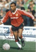 Danny Wallace signed 12x8 inch colour photo pictured in action for Manchester United. Good