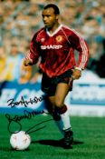Danny Wallace signed 12x8 inch colour photo pictured in action for Manchester United. Good