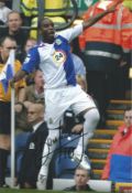 Benny McCarthy signed 12x8 inch colour photo pictured while playing for Blackburn Rovers. Good