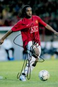 Anderson signed 12x8 inch colour photo pictured in action for Manchester United. Good condition. All