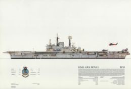HMS Ark Royal RO9 Squadron 1978 Print. Approx 44 x 29 cm. . Good condition. All autographs come with