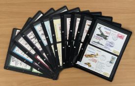 RAF Medals collection 9 covers with silk copy of medals fixed to cover, each flown by the RAF and