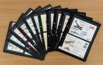 RAF Medals collection 9 covers with silk copy of medals fixed to cover, each flown by the RAF and