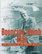 WW2 Dambuster Raid veteran G L Johnny Johnson DFM signed card inside hardback book Bouncing Bomb Man