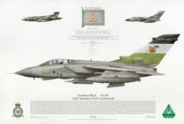 Tornado GR4A ZA395 12b Sqn RAF Lossiemouth Commanding Officer 12 B signed Squadron print. Approx