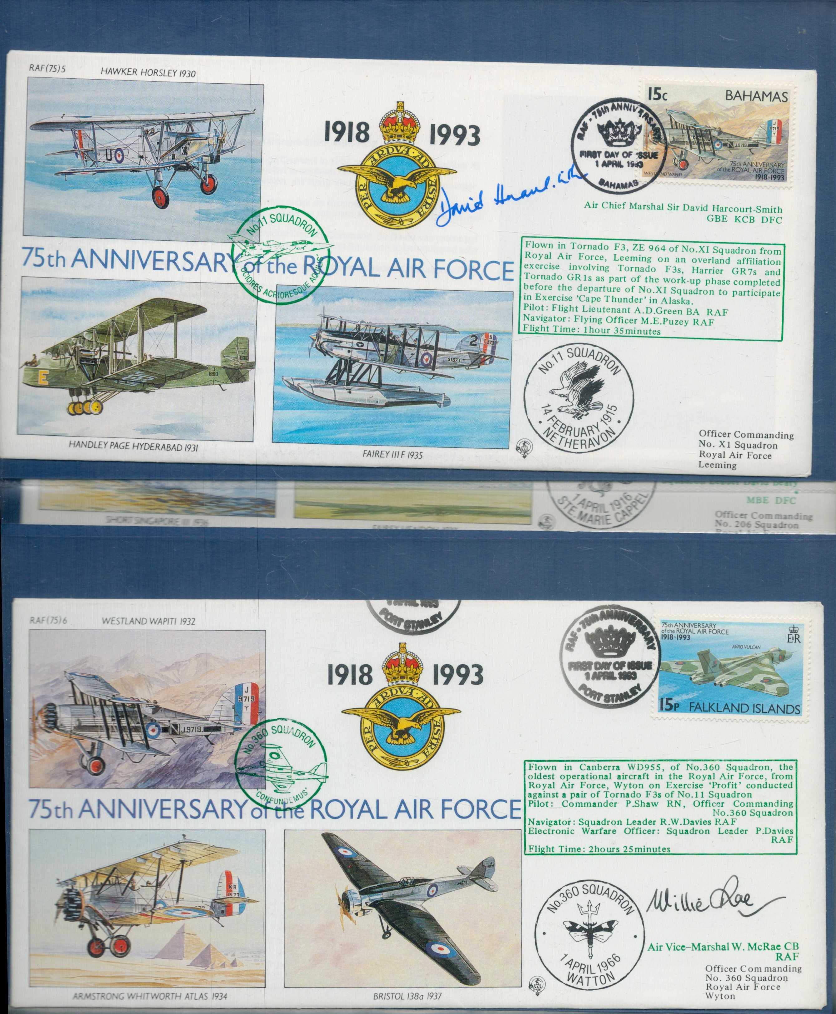 RAF Museum Blue 75th ann RAF official logoed cover album with 17 covers from the Squadron series, - Image 2 of 3