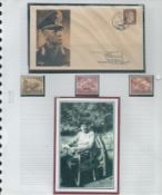 Erwin Rommell 1942 German portrait FDC with printed autograph with Deutsches Reich mint stamps