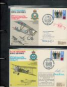 RAF Museum Blue official logoed cover album with 34 covers from the Squadron series, some signed
