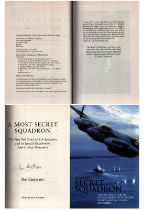 A Most Secret Squadron hard back book signed by author And WW2 pilot Dec Curtis DFC. Flight