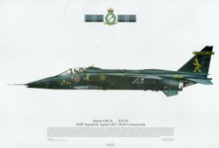 Jaguar GR1A XX116 16R Sqn Jaguar OCU RAF Lossiemouth Squadron print. Approx 44 x 29 cm. Comes with 2