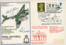 WW2 Luftwaffe ace Adolf Glunz KC signed RAF Leeming Mosquito 1971 cover. Career info inside. Flown