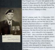 Rare Victoria Cross winner Paul Triquet VC signature piece with b/w photo and biography. Paul