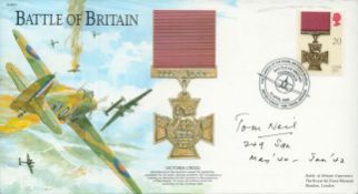 WW2 Battle of Britain fighter ace Tom Neil DFC AFC 249 sqn signed 2000 RAF Hendon Battle of