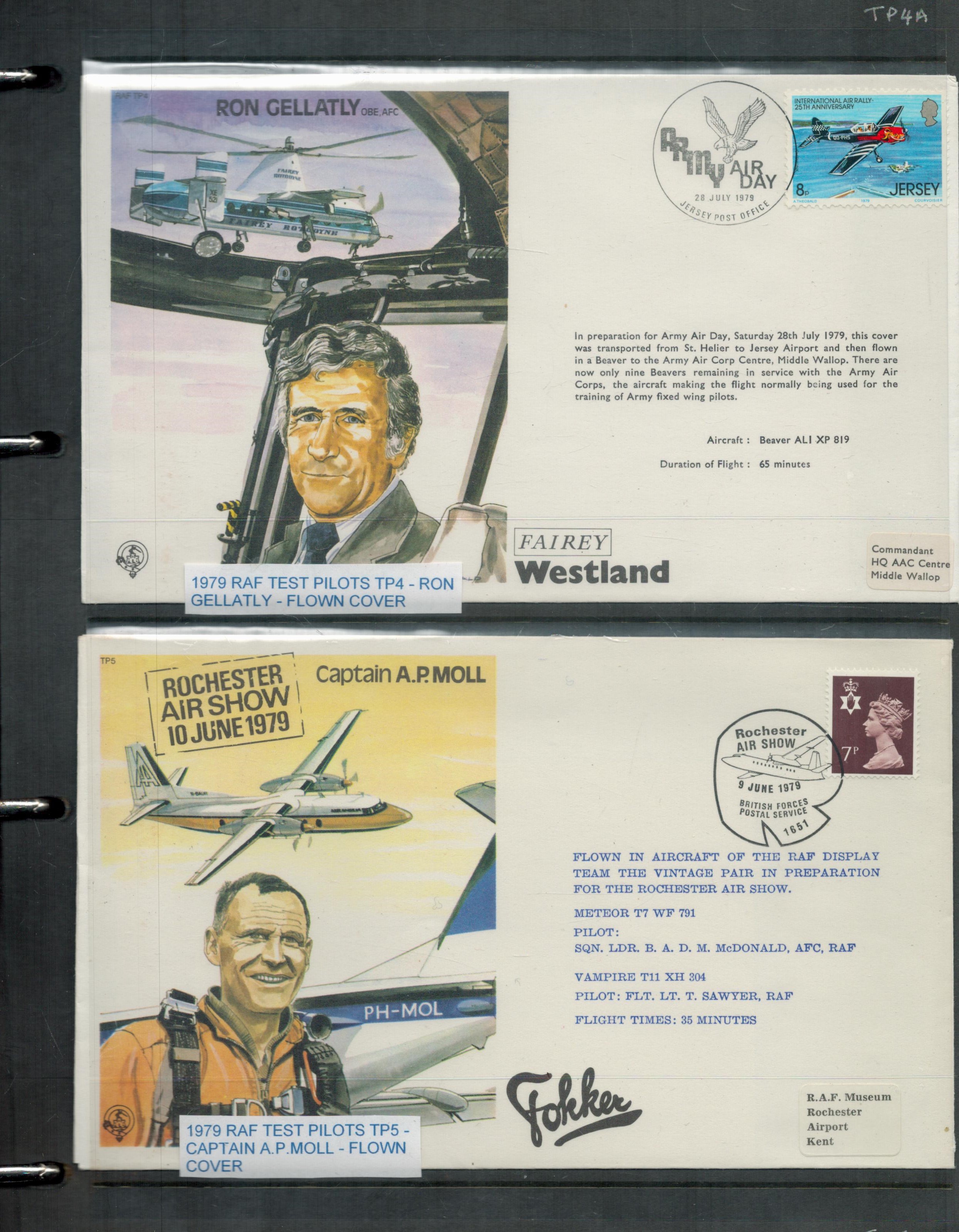 RAF Museum Black official logoed cover album with 25 covers from the Test Pilots series, some signed - Image 3 of 3