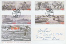 WW2 D-Day Pegasus Bridge Veteran G T Radman OC 5 Para signed label fixed to 2004 Isle of Man D-Day