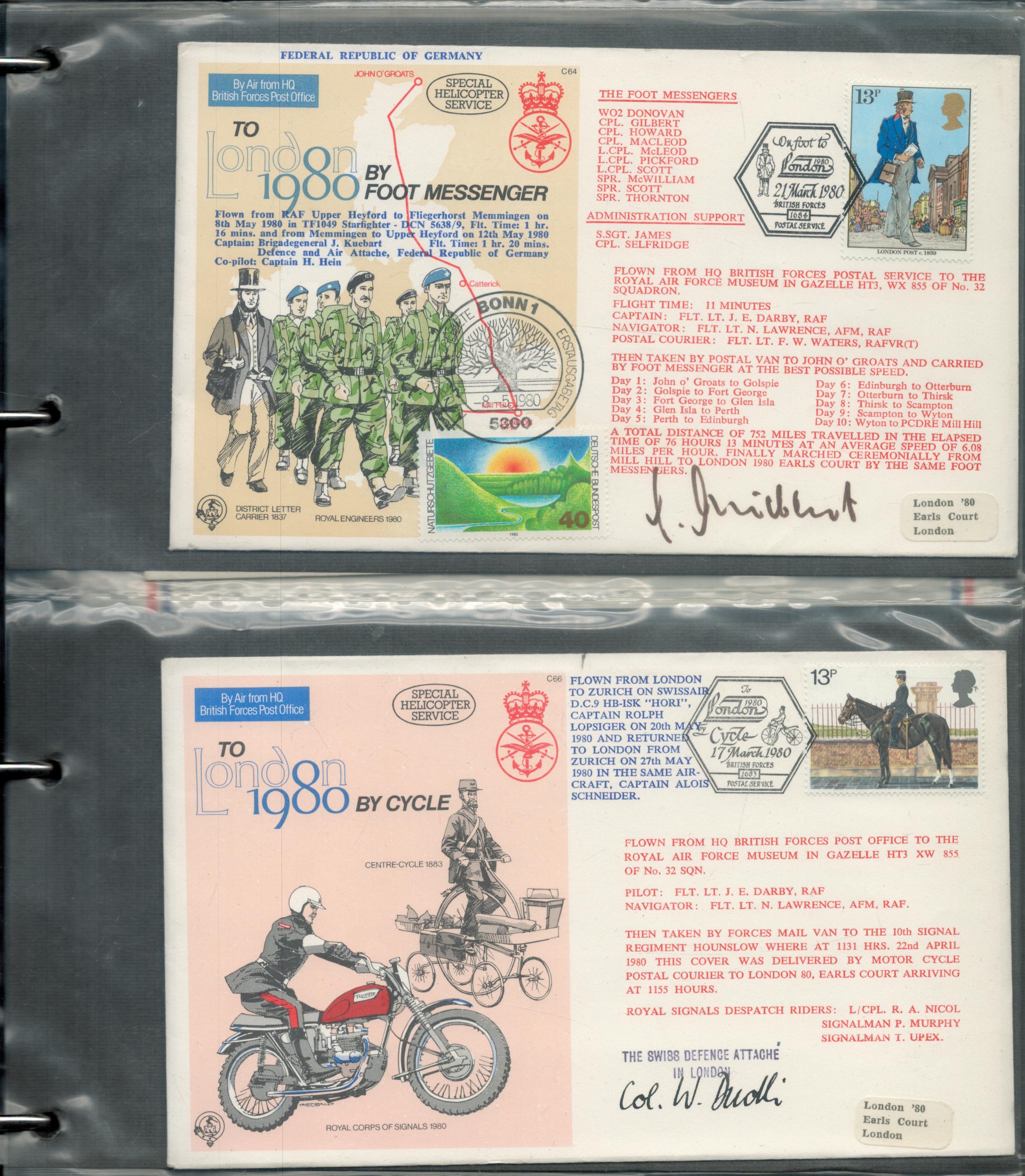 RAF collection of 28 Co-ordinated series cover in black cover album. Most signed by VIPS, crews - Image 3 of 3