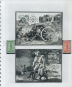 2015 two Australian Gallipoli PHQ cards with Stamps and postmark on front plus 2 mint New Zealand