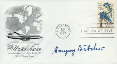 WW2 Luftwaffe bomber ace Hansgeorg Batcher KC signed 1967 US First Flight FDC. Hansgeorg Batcher (13