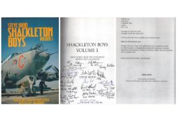 20 RAF Shackleton pilots and crew signed to title page of Steve Bond hardback book Shackleton Bays