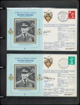 RAF Museum Black official logoed cover album with 35 covers from the High Commanders of the RAF