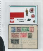1943 WWII Poland Government In Exile London Polish Navy Vs Luftwaffe FDC with all 8 stamps. Set on