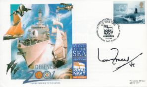 WW2 Victoria Cross Ian Fraser VC signed 2001 Navy Defence cover. Ian Edward Fraser, VC, DSC, RD,