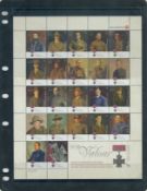 Victoria Cross 22 VC portrait stamp New Zealand mint For Valour stamp sheet. Good condition. All
