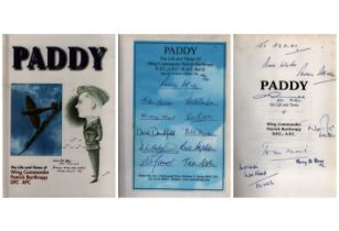 Seventeen WW2 Battle of Britain fighter and bomber pilots signed hardback book Paddy The Life and