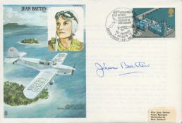 Aviation Pioneer Jean Batten signed on her own Historic Aviators cover. Jane Gardner Batten CBE