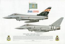 Typhoon FGR4 Squadron series Print. 44 x 29 cm. Squadron Prints Lithograph No. 1079 - Typhoon