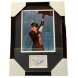 Julie Andrews mounted signature with colour photo for the movie Mary Poppins framed. Measures 17"