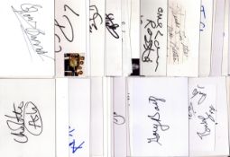 Entertainment collection of 50 signed white cards with signatures of Kenny Ball and His Jazzmen,