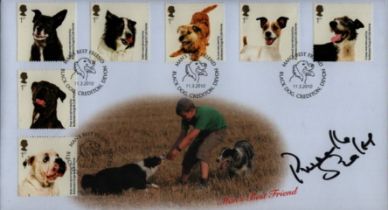 Prunella Scales CBE signed FDC A Buckingham Cover Man's Best Friend. Seven stamps Four postmark 11.